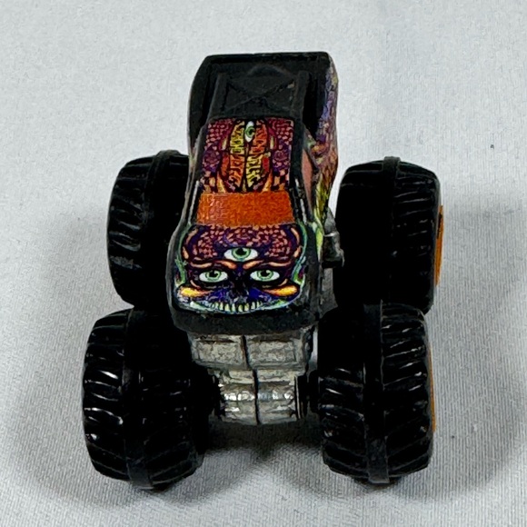 Psycho Delic Mini Monster Truck Toy - Black and Orange - Picture 2 of 5